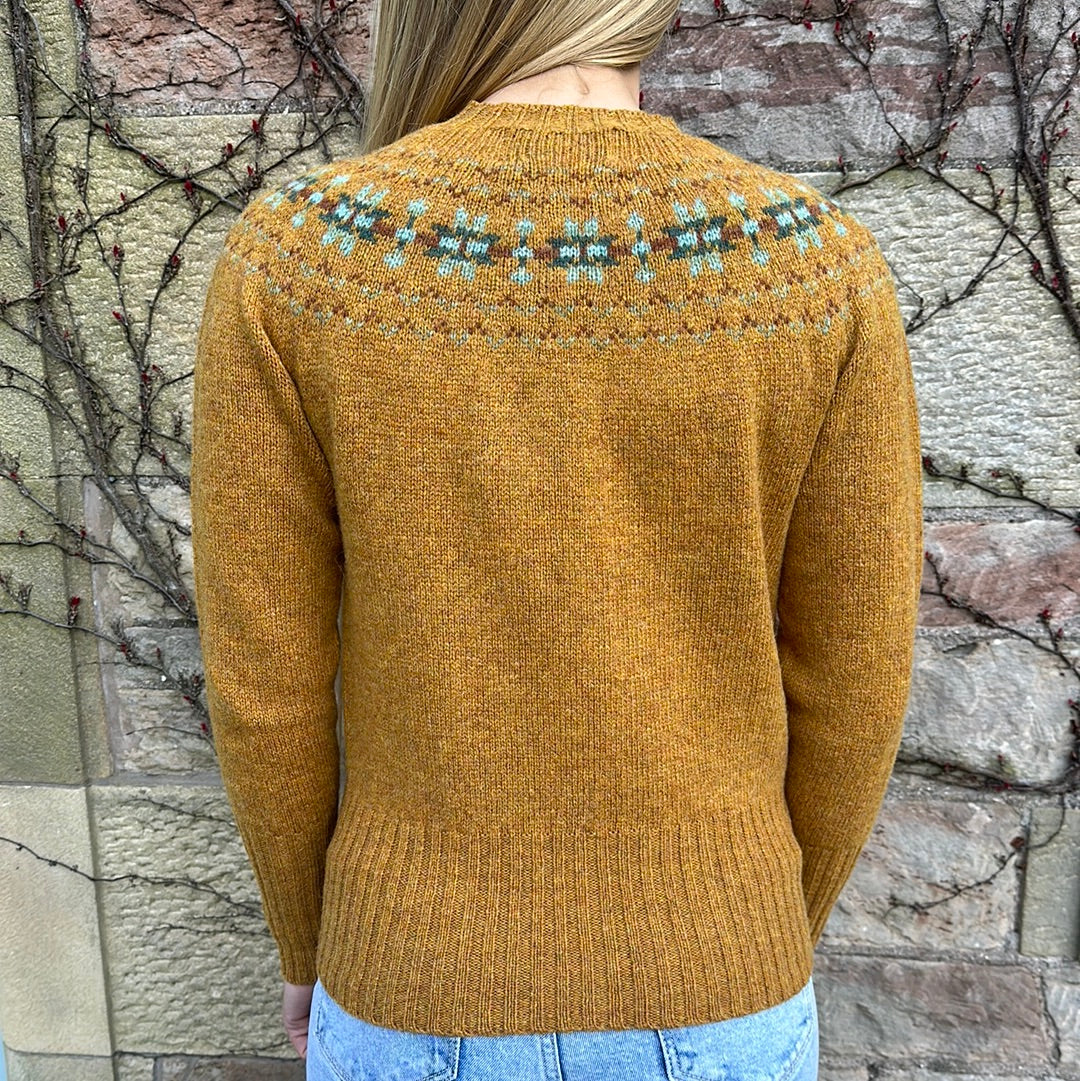 Harley of Scotland Cummin Fairisle Crew Neck