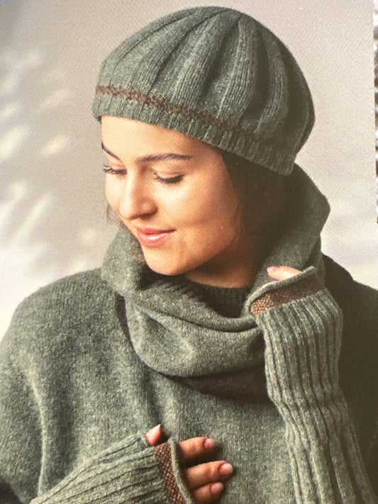 Eribe Bowden Rib Beret In Landscape