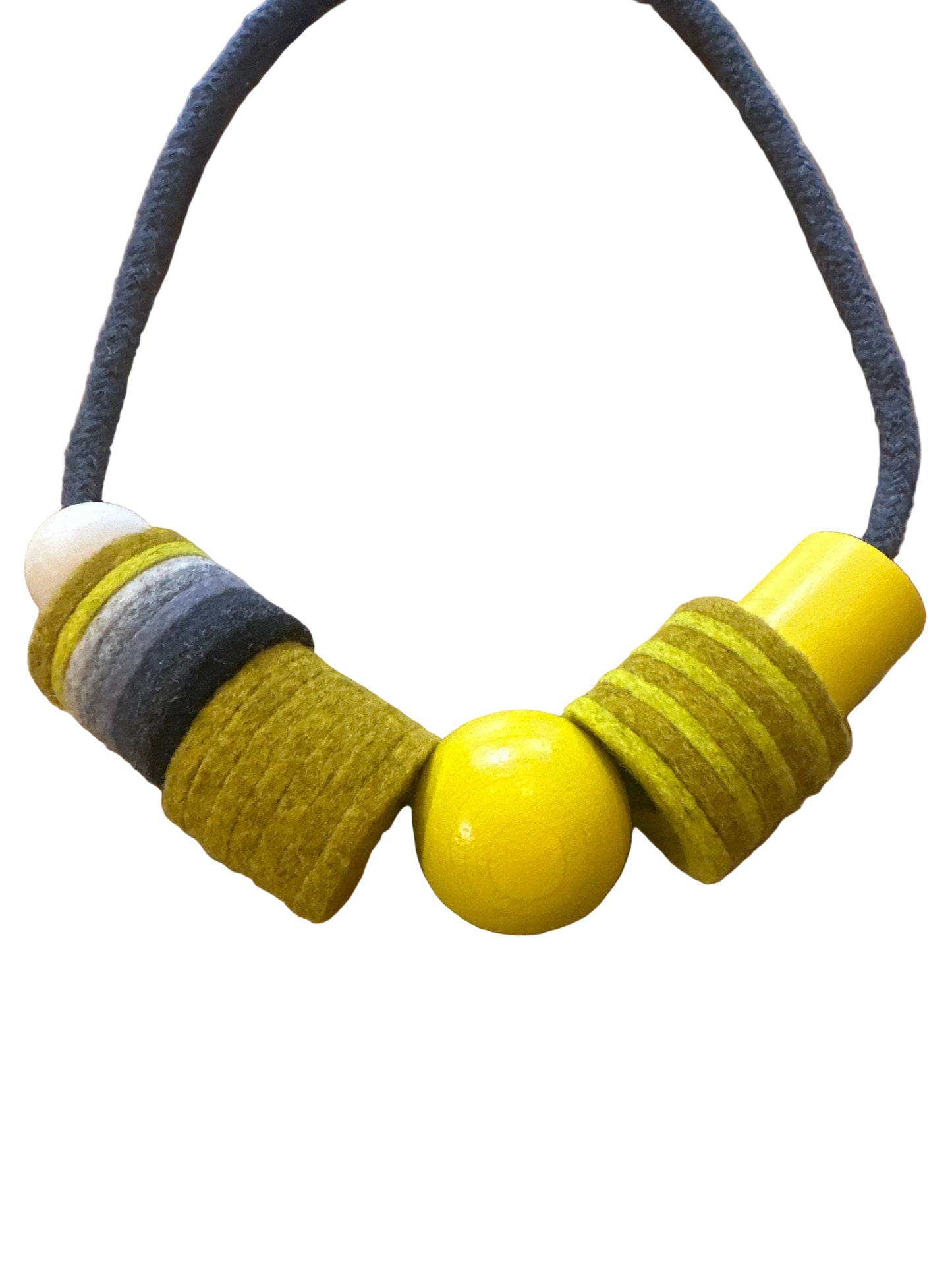 Industrial Wood, Rope Handcrafted Necklace By Lynsey Walters