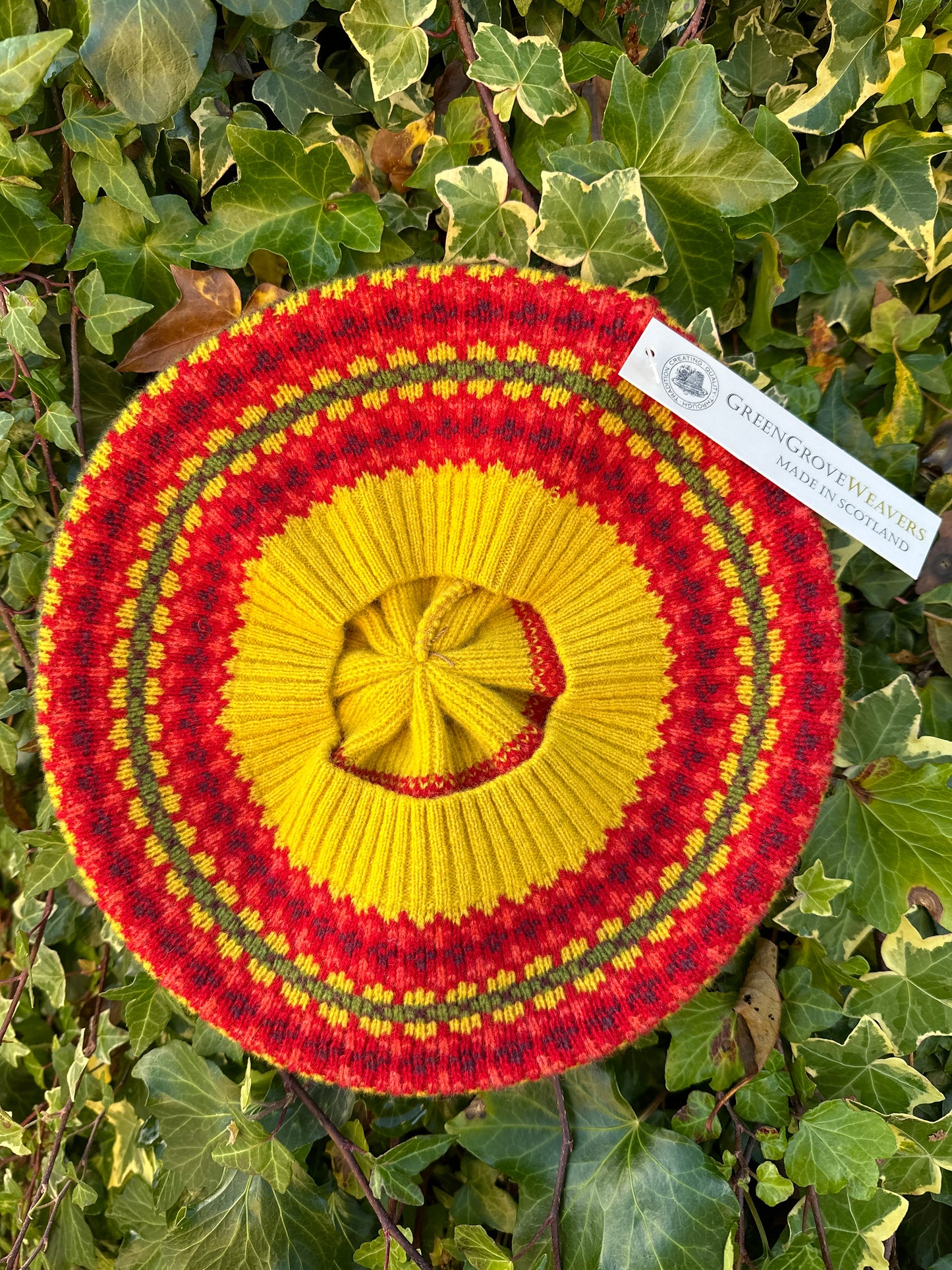 Green Grove Weavers Kilda Beret Vibrant Mimosa