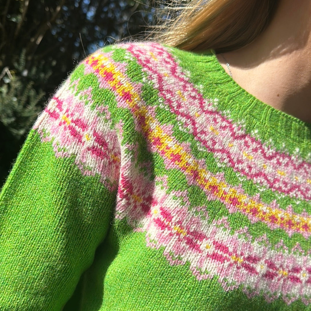 New Harley Of Scotland Fairisle In Garden Leaf