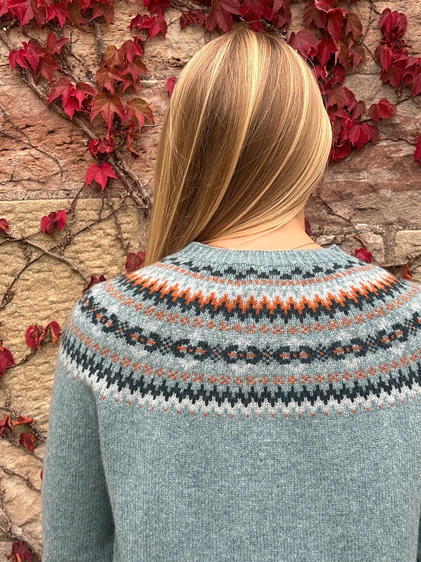 Harley Of Scotland Supersoft Yoke Sweater In Oribe Green