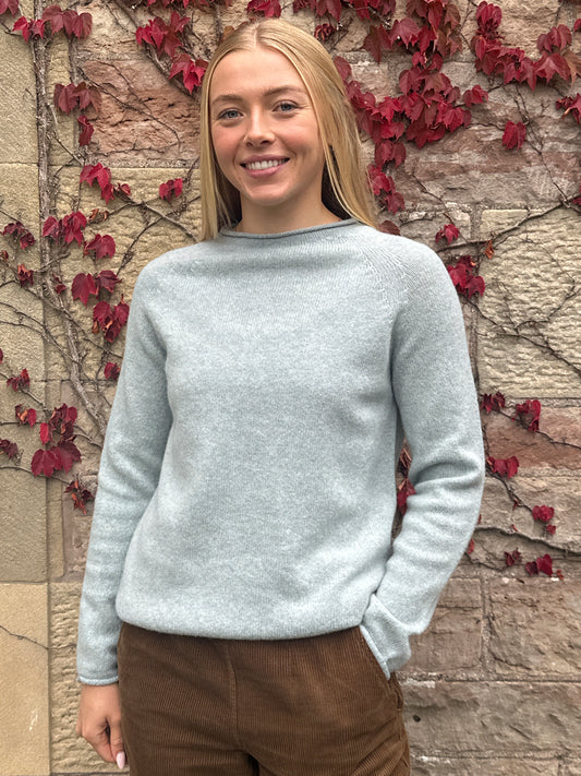 Harley Of Scotland Roll Neck Sweater In Harr