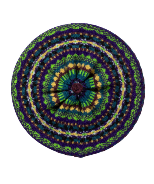 Eribe Fairisle Alloa Beret In Sirius
