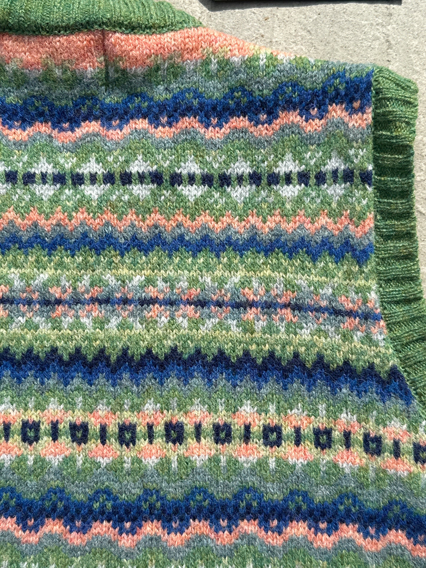 Harley Of Scotland Allover Fairisle Vest In New Colourway Baize