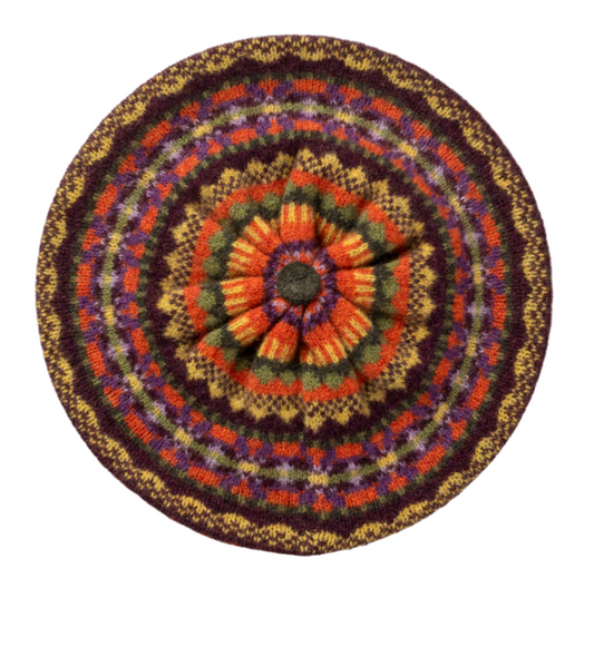 Eribe Fairisle Alloa Beret In Copperland