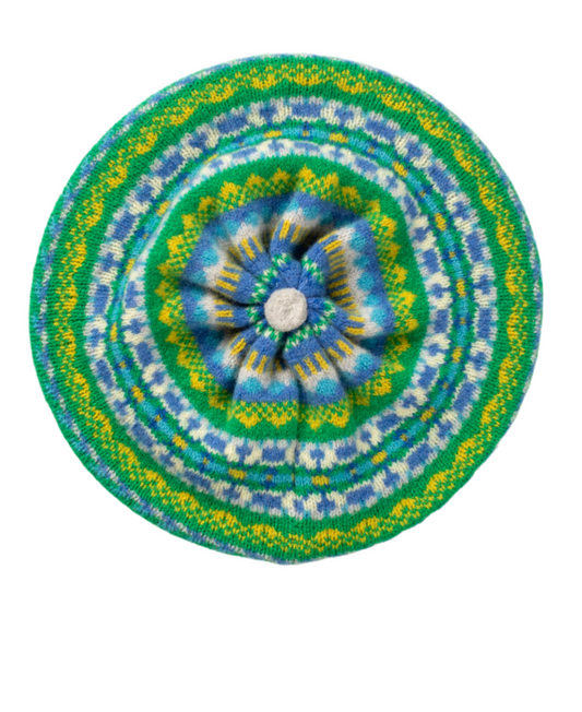 Eribe Fairisle Alloa Beret In Luscious