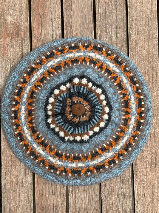 Eribe Fairisle Alloa Beret In Winter
