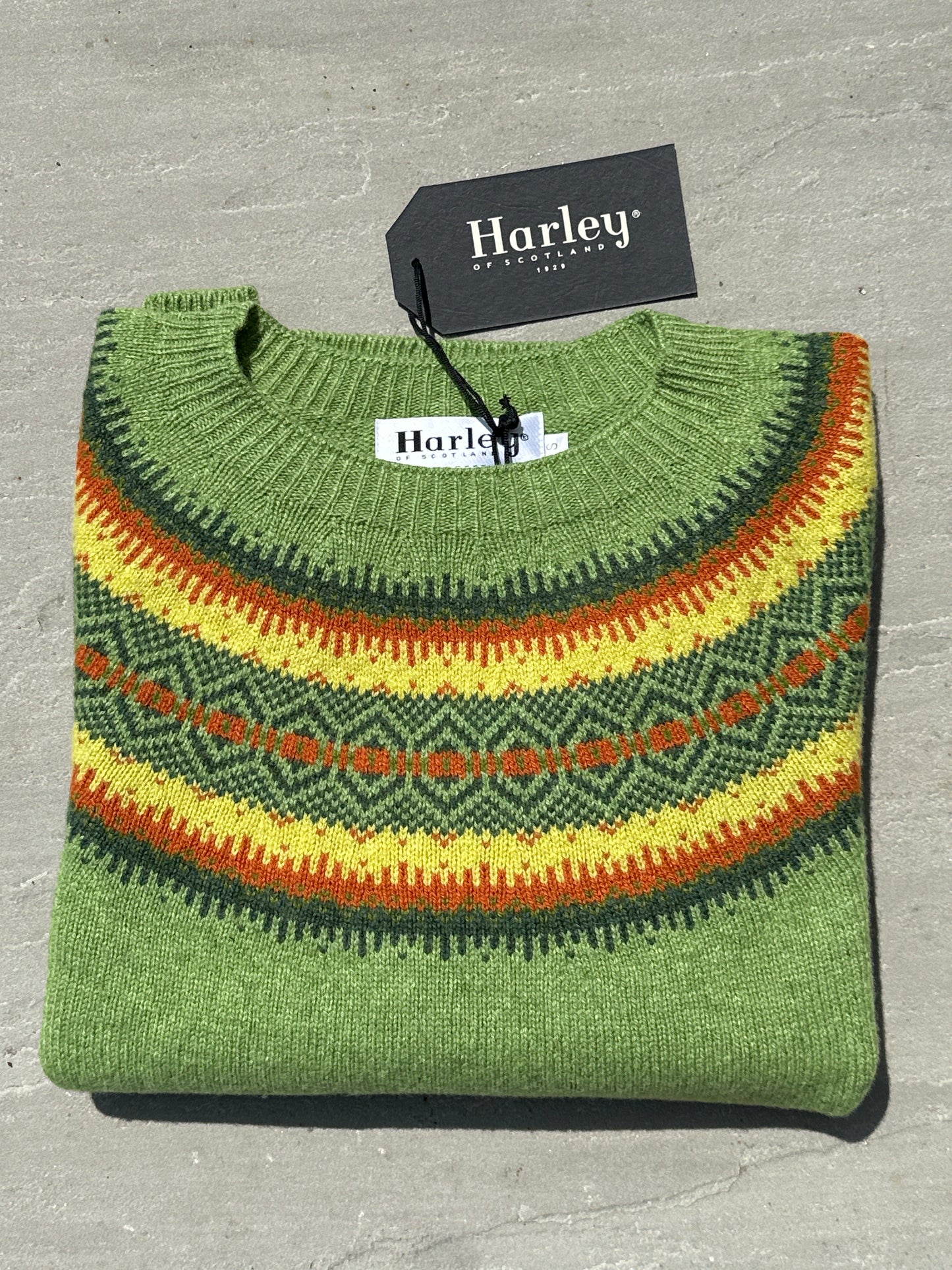 Harley Of Scotland Supersoft Yoke Sweater In Foliage 25