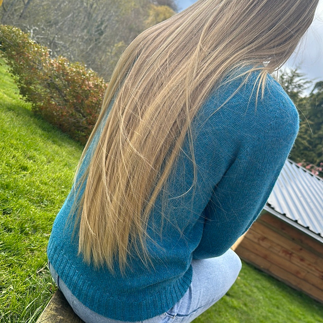 New ‘Pennan Bay’ Harley Of Scotland Crew Neck Sweater Thistle And Tweed