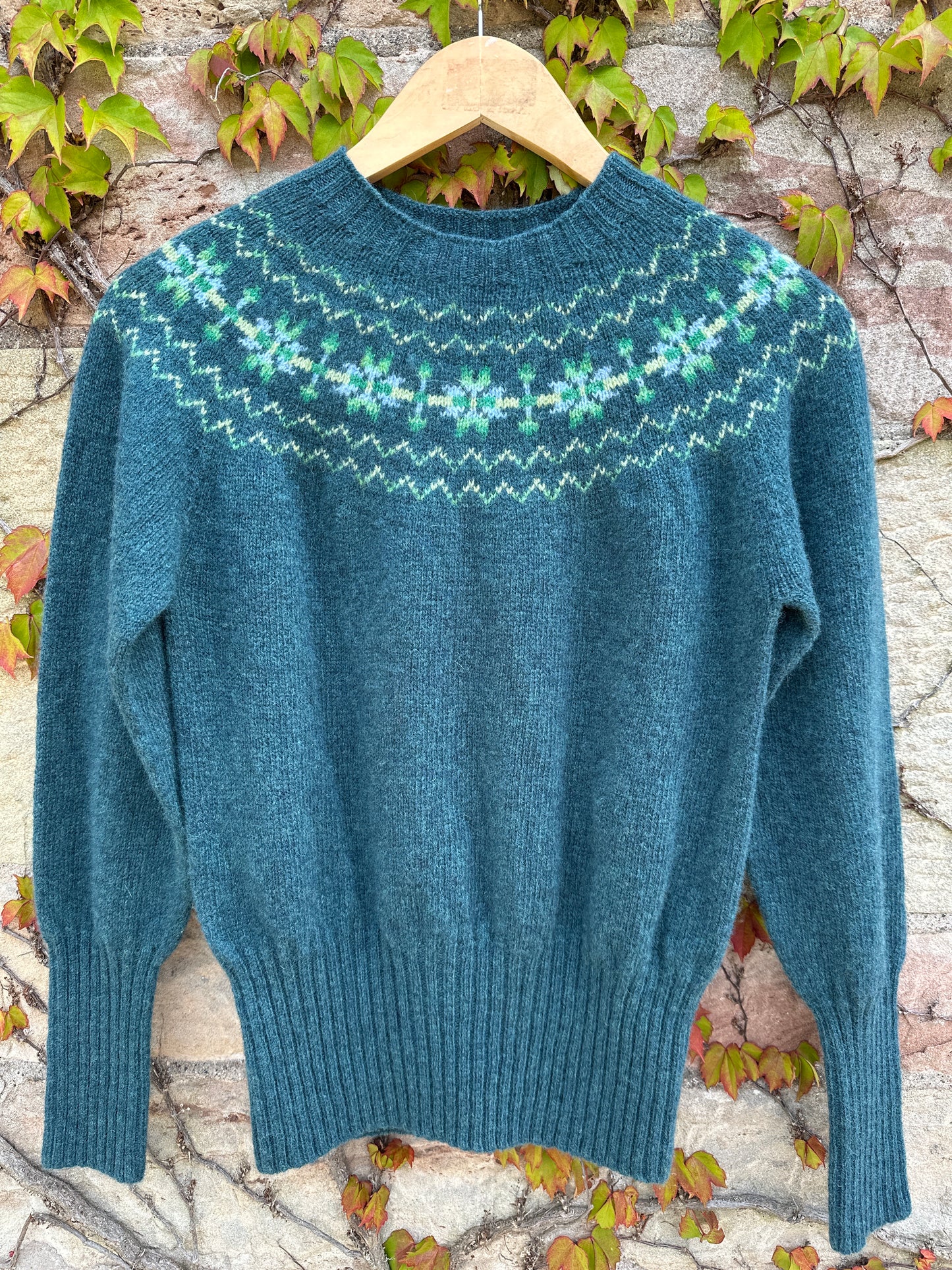 NEW Harley Of Scotland Fairisle Sweater In Storm
