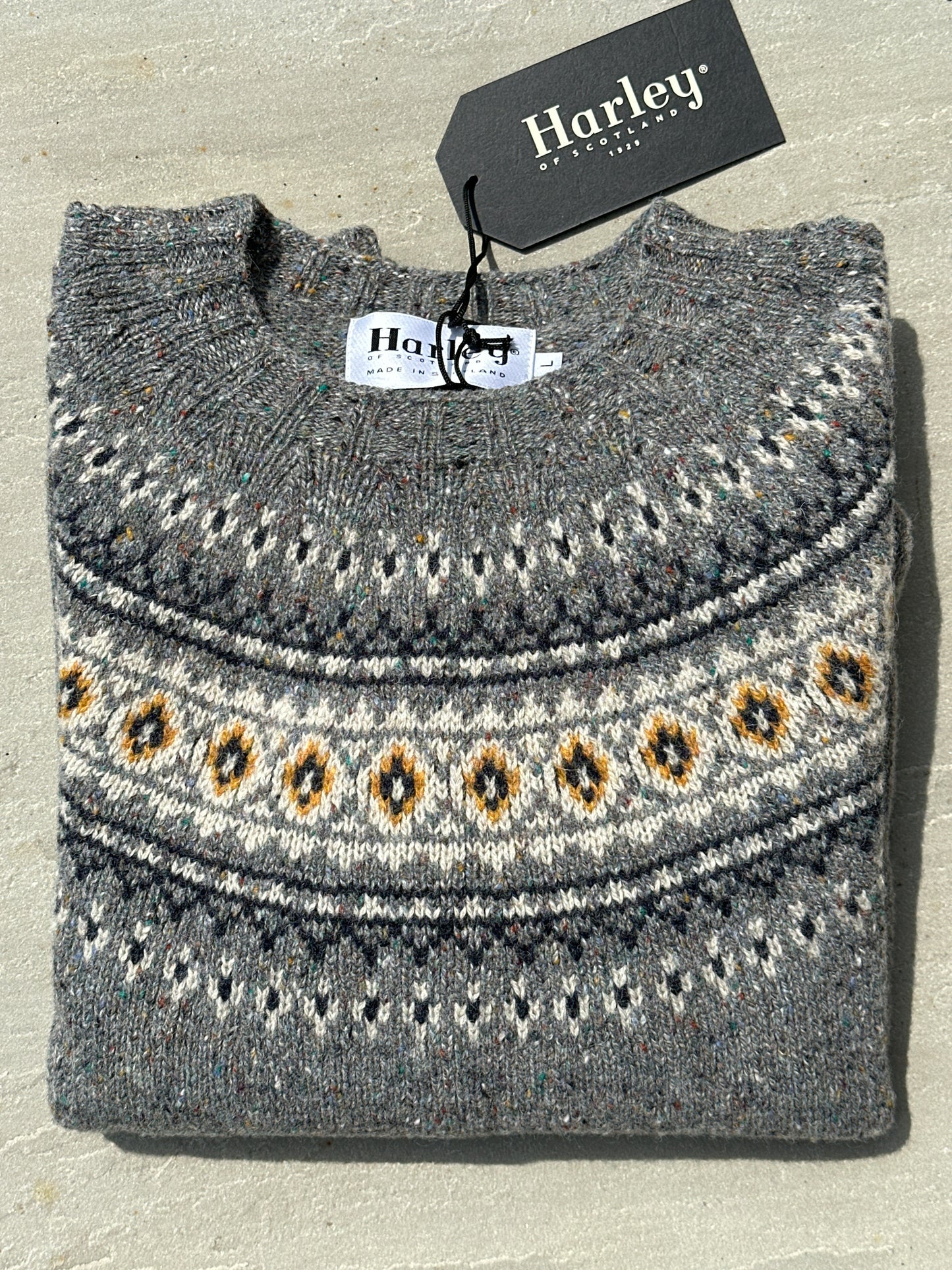 Harley Of Scotland Fairisle Sweater In St Kilda