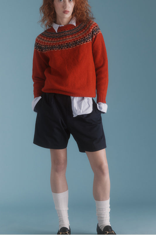 New Harley Of Scotland Fairisle In Carmen