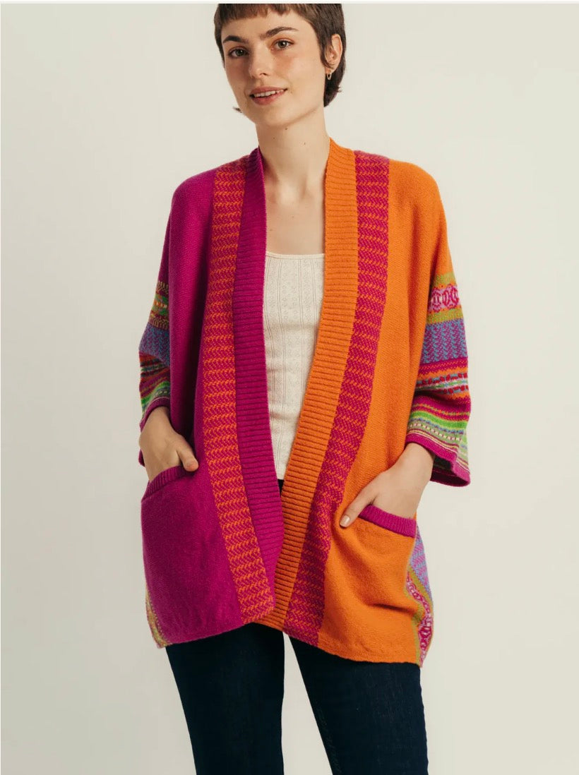 Eribe Knitwear Montrose Blanket Coat In New Starburst