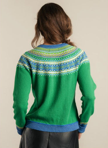 New Eribe Fairisle Alpine Cardigan In Luscious