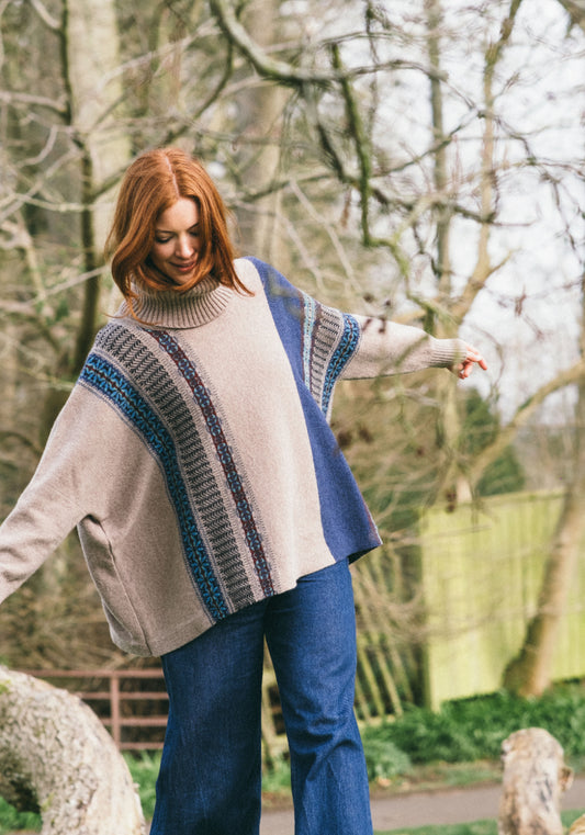 Eribe Montrose Cowl Sweater In Oban Sky