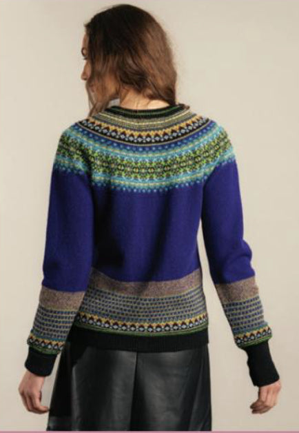 New Eribe Fairisle Alpine Cardigan In Sirius