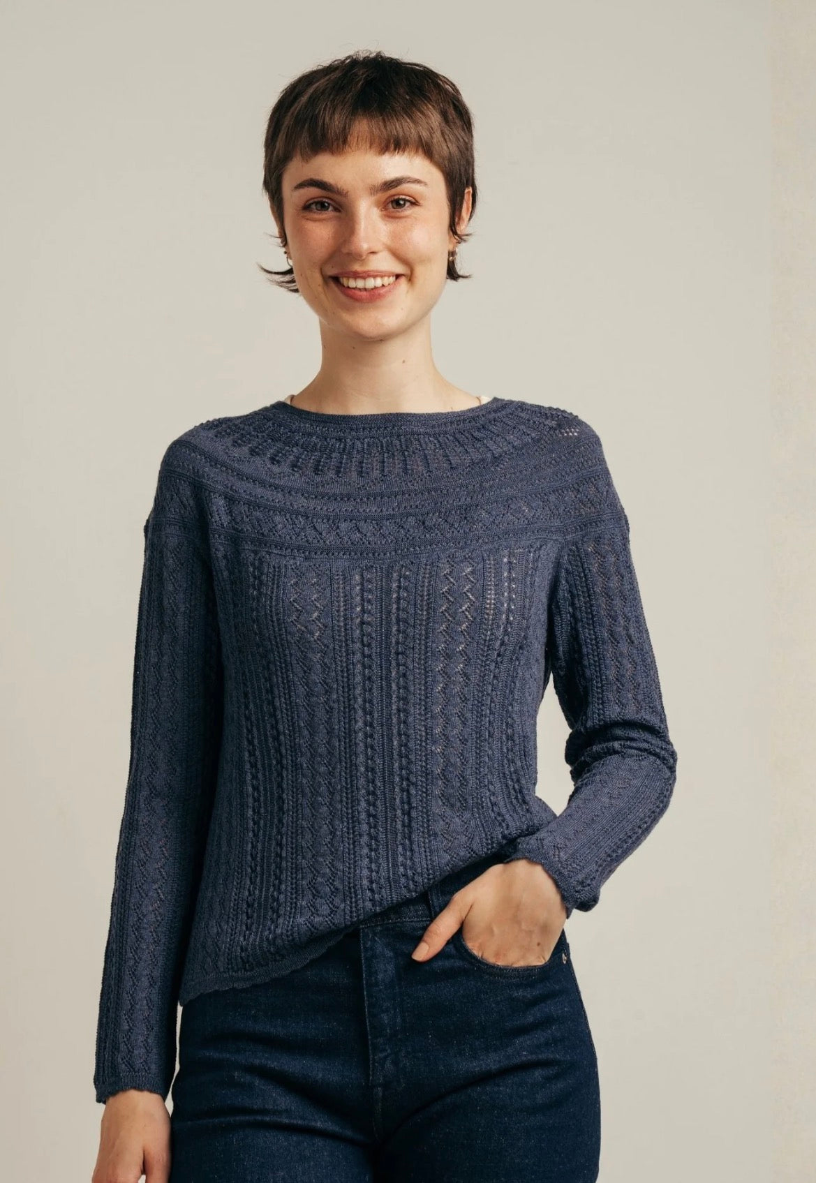 New Eribe Vaila Lace Merino Sweater