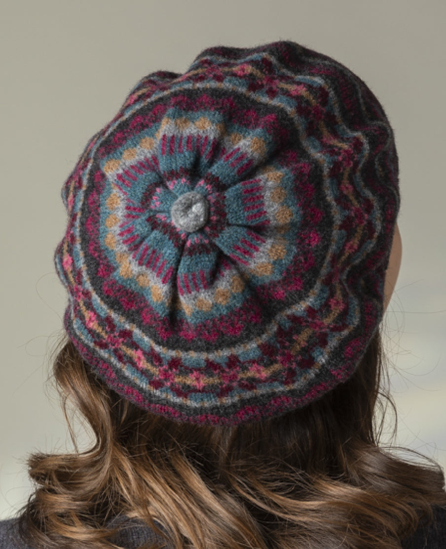 Eribe Fairisle Alloa Beret In Velvet