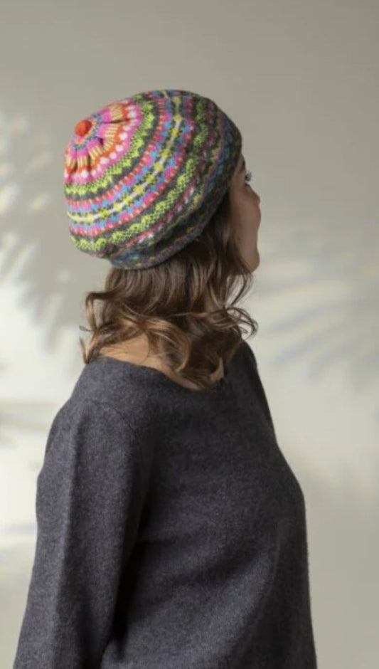 Eribe Fairisle Alloa Beret In Festival