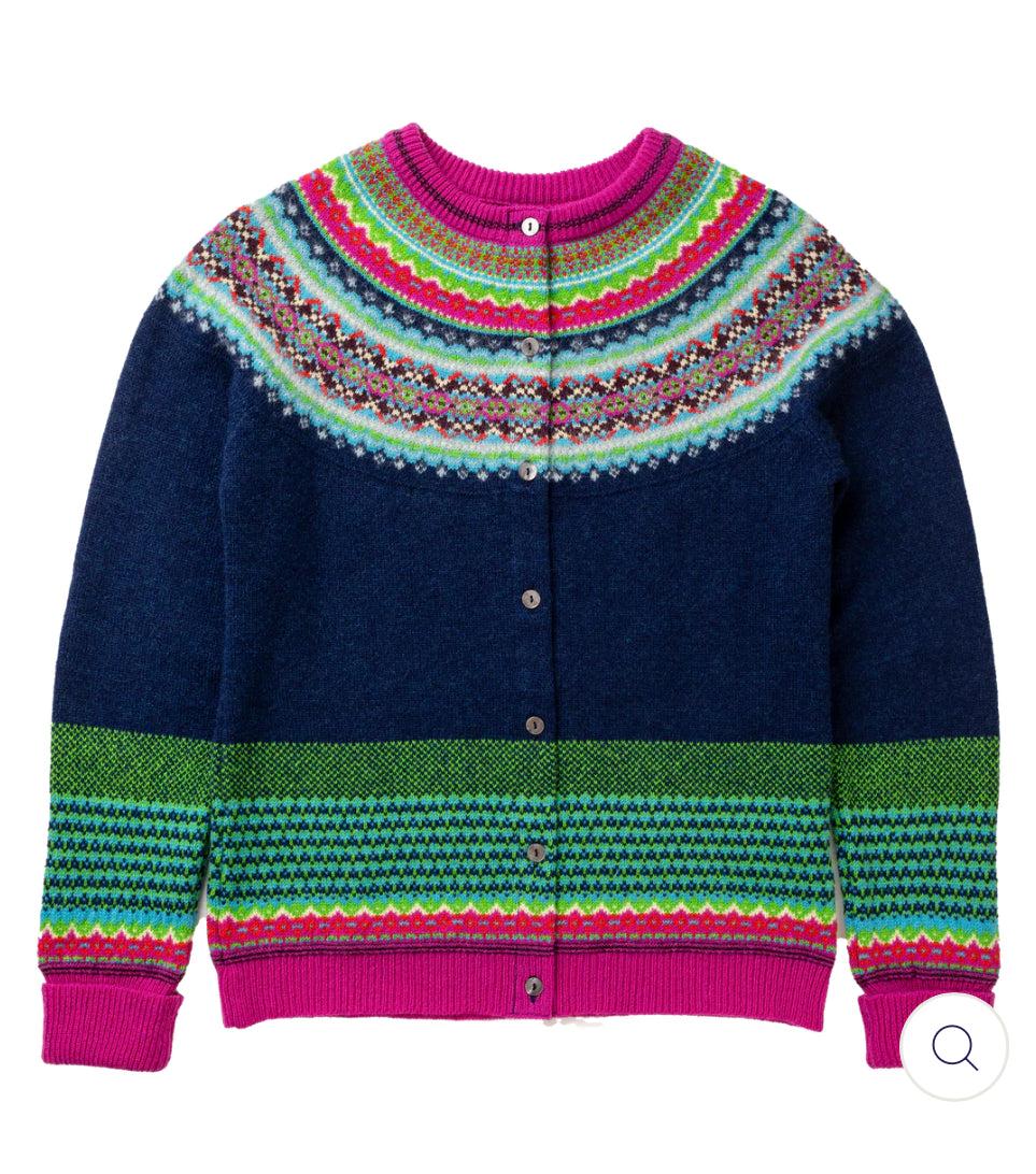 New Eribe Fairisle Alpine Cardigan In Tango