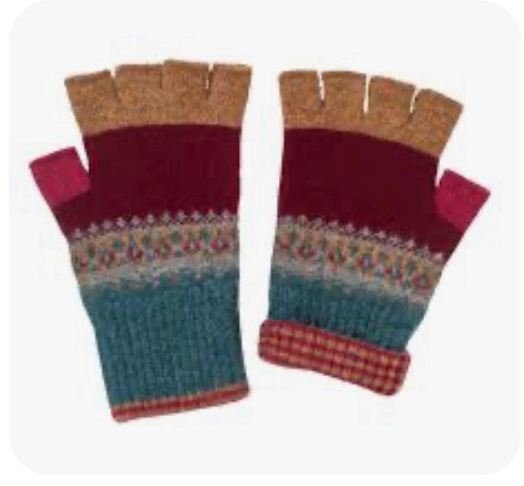 New Alloa Fingerless Gloves In Velvet
