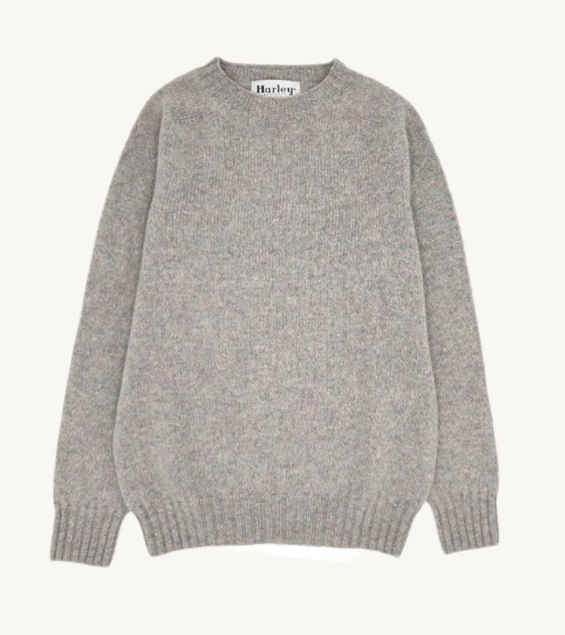New Harley Of Scotland Crew Neck Saddle Shoulder Seamless Sweater In Aurora