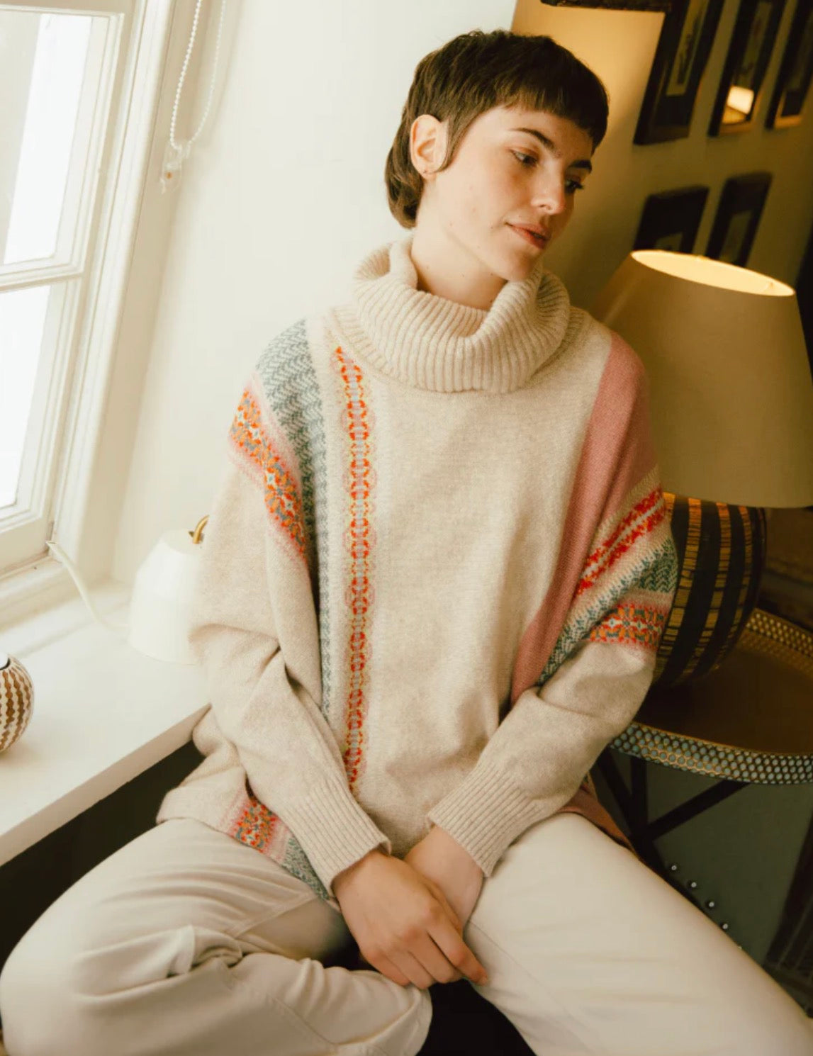 Eribe Montrose Cowl Sweater In Honey