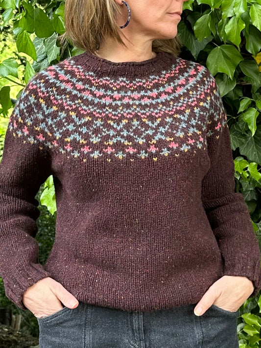 New Harley Of Scotland Chunky Fairisle In Lewis