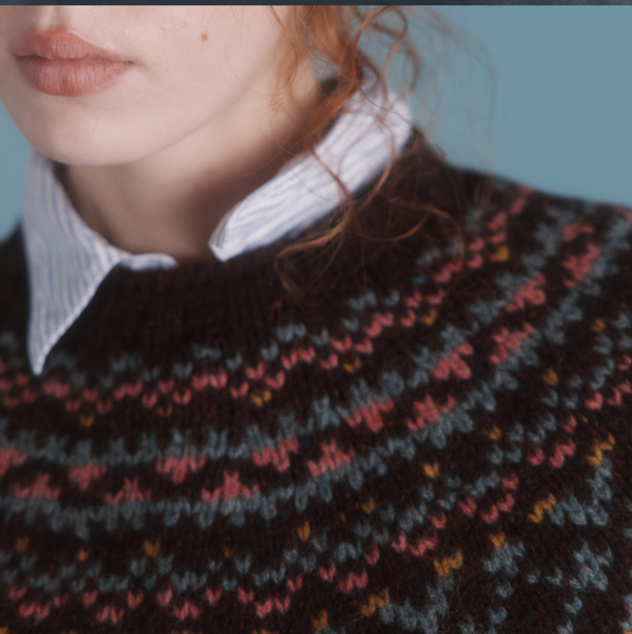 New Harley Of Scotland Chunky Fairisle In Lewis