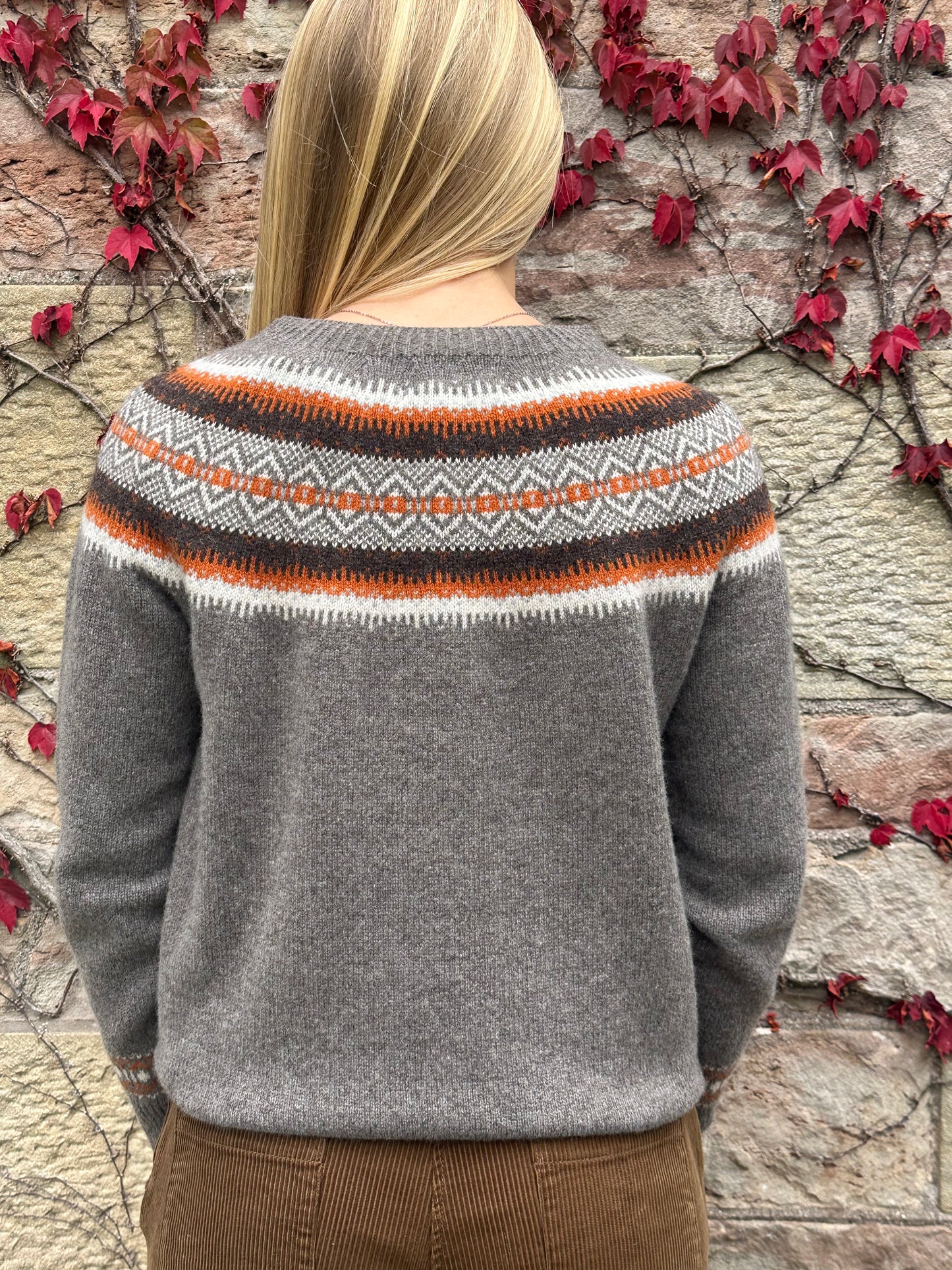 Harley Of Scotland Supersoft Yoke Sweater In Elk 25
