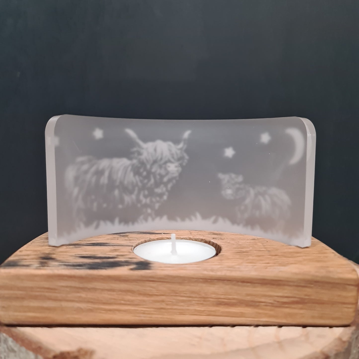 Scottish Whisky Barrel 'Coo' Tealight