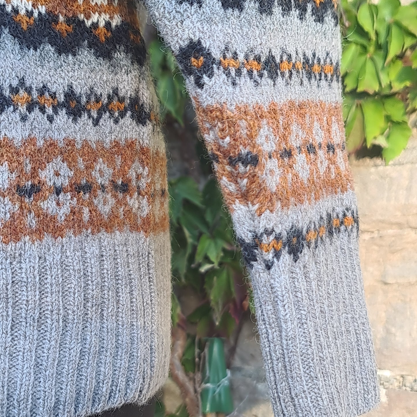 SALE Harley Of Scotland Pure New Wool Fairisle L5022/7 Chrome