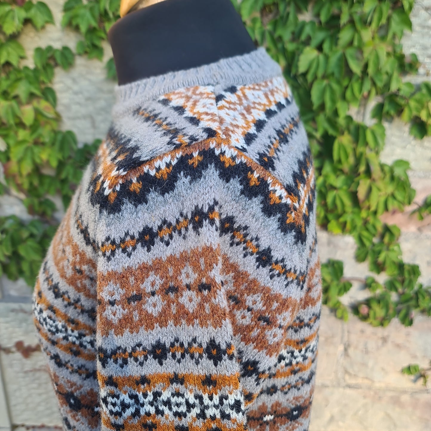 SALE Harley Of Scotland Pure New Wool Fairisle L5022/7 Chrome