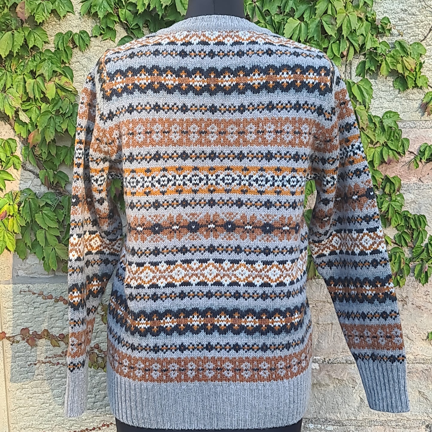SALE Harley Of Scotland Pure New Wool Fairisle L5022/7 Chrome