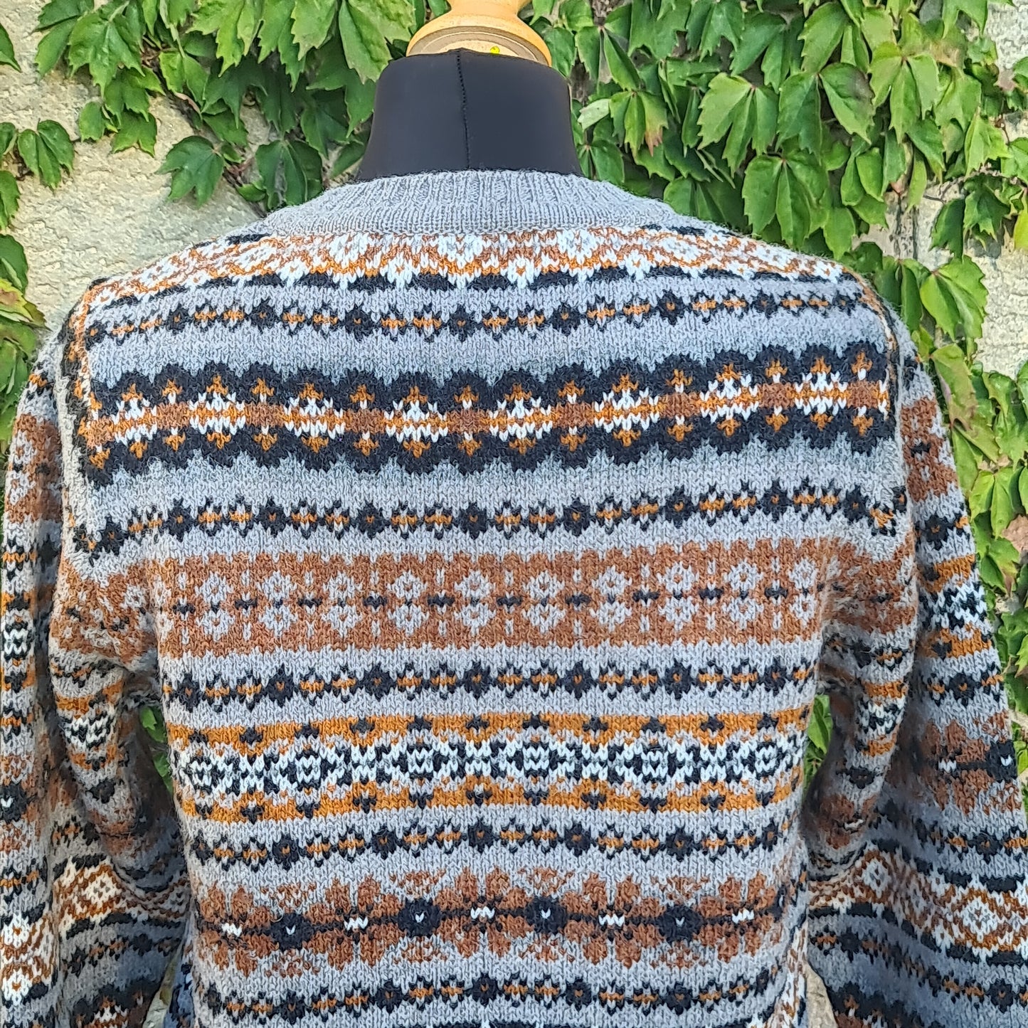 SALE Harley Of Scotland Pure New Wool Fairisle L5022/7 Chrome