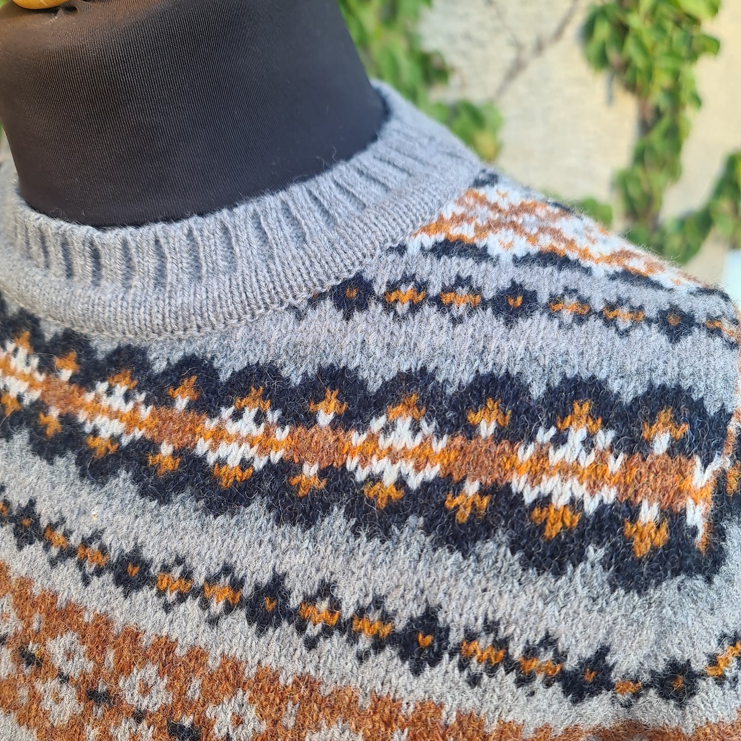SALE Harley Of Scotland Pure New Wool Fairisle L5022/7 Chrome