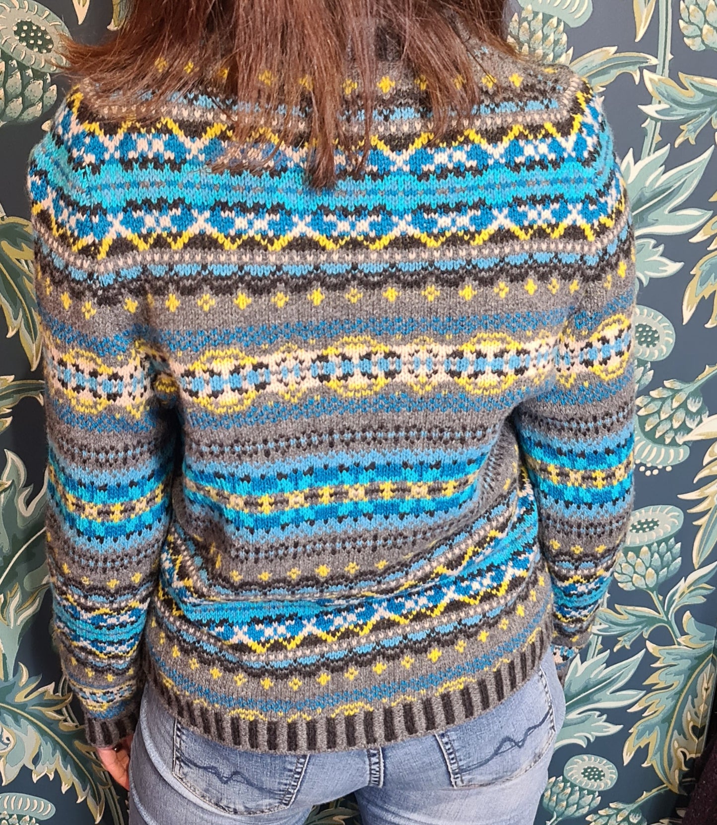 SALE New Eribe Fairisle Kinross Sweater in Reflection P4218
