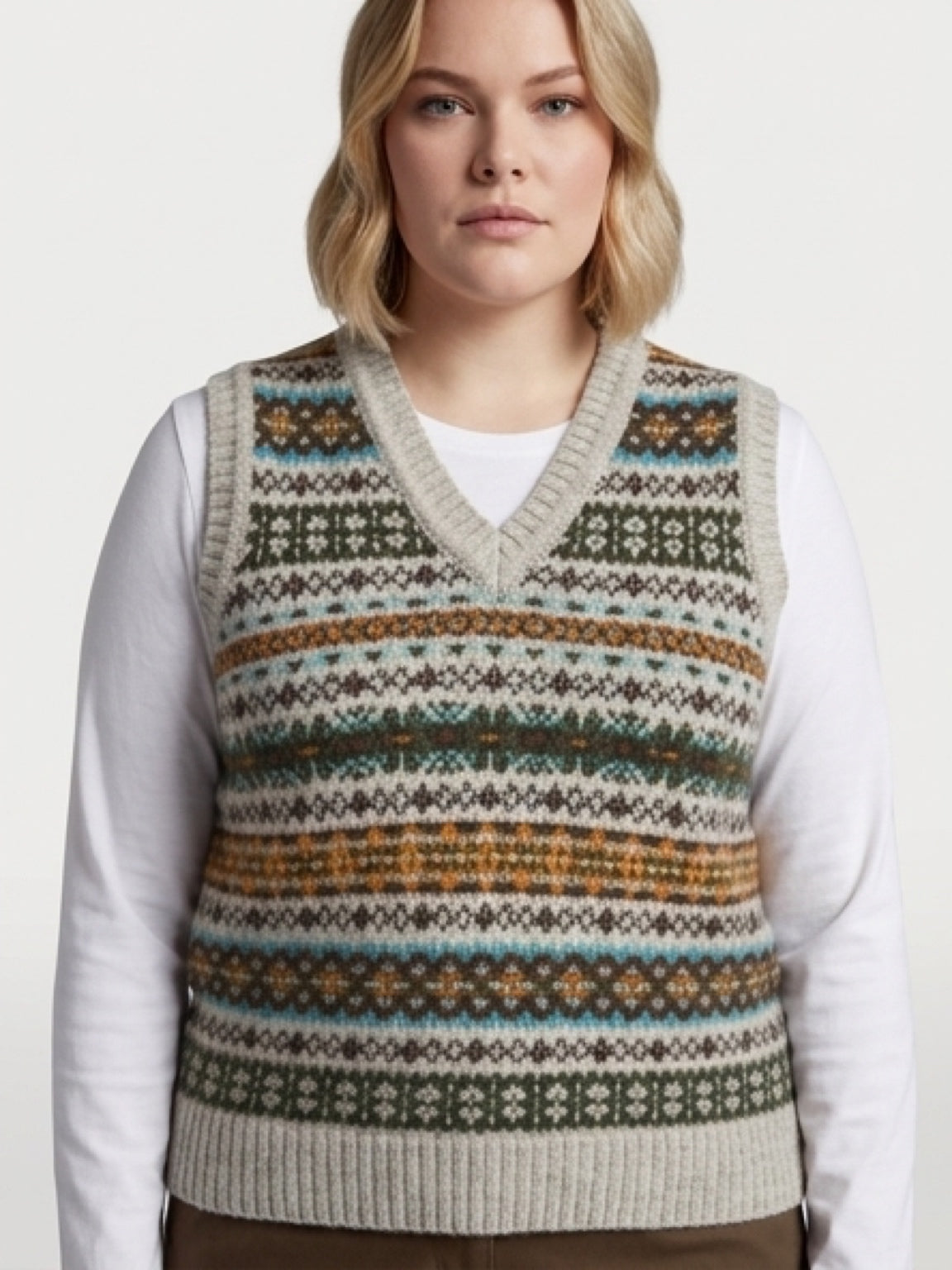SALE Scottish Fairisle Slipover From Harley Of Scotland Size Small