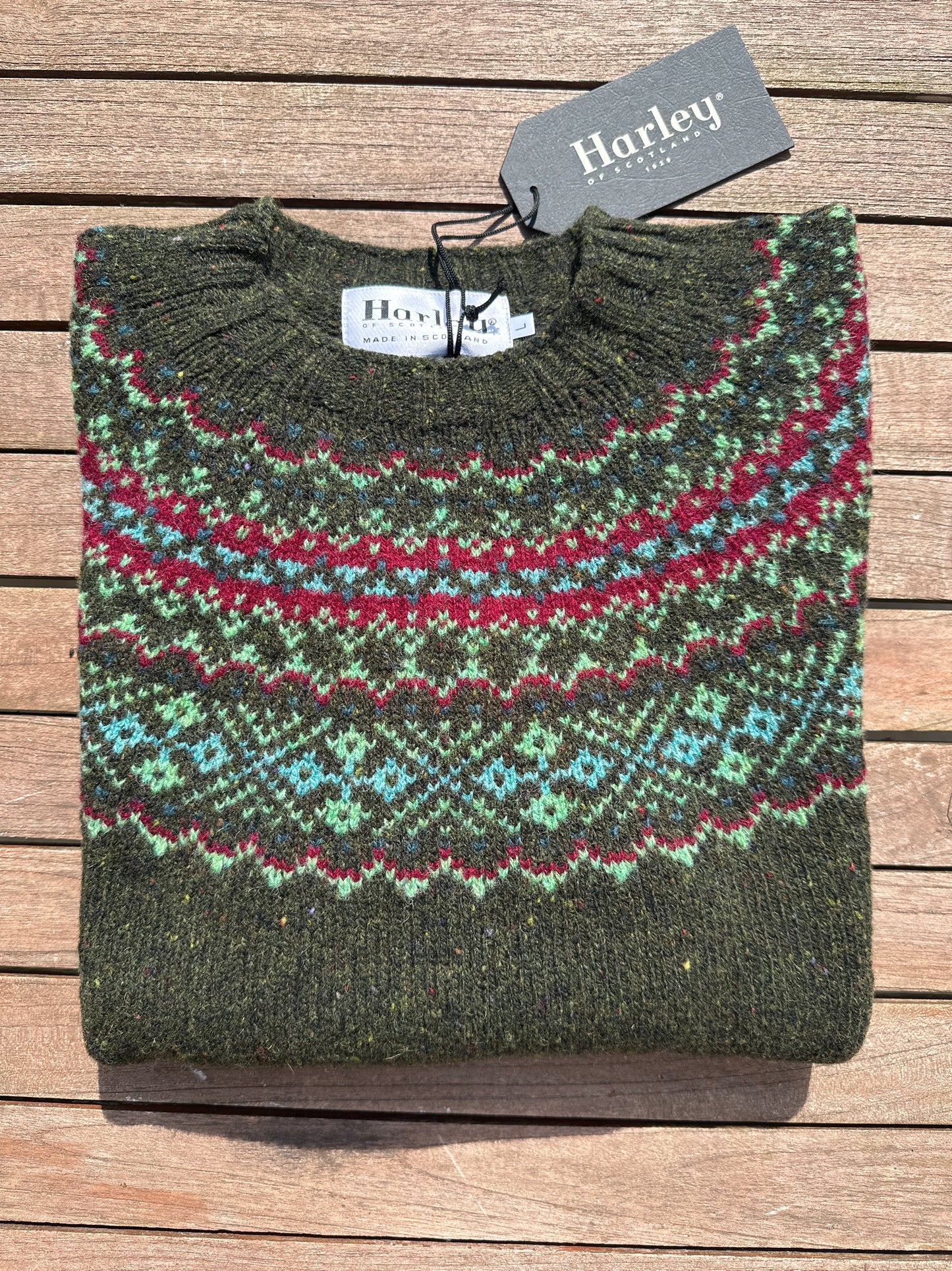Harley of Scotland Glenugie Nep Fairisle Sweater