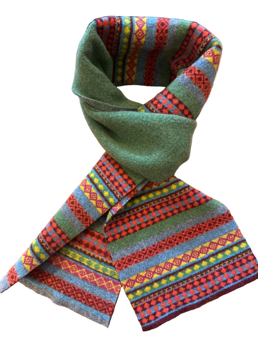 Kilda Stripe Scarf In Bramble