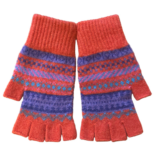 Green Grove Weavers Staffa Fingerless Glove in Coral
