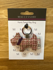 Harris Tweed Scotty Dog Keyrings