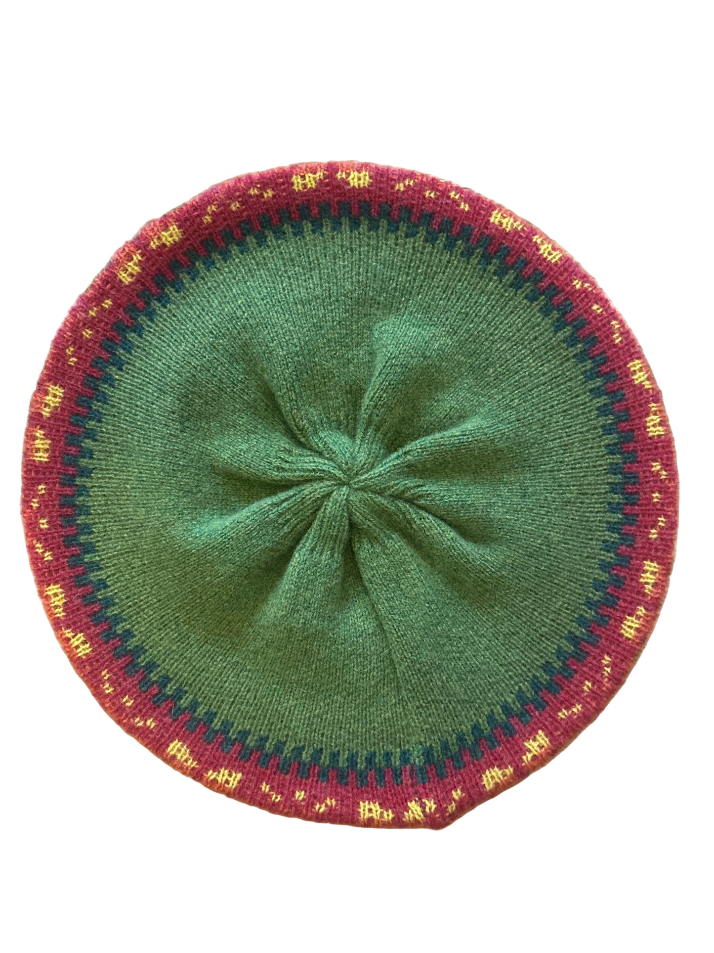 Scottish Green Grove Weavers Islay Beret In Grass