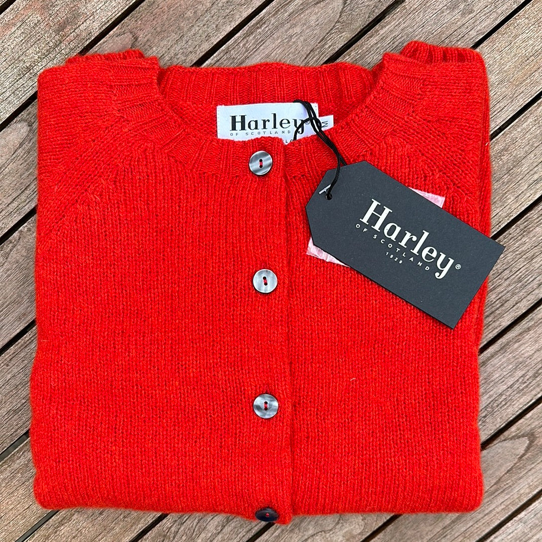 Harley Of Scotland New Scarlet Cardigan