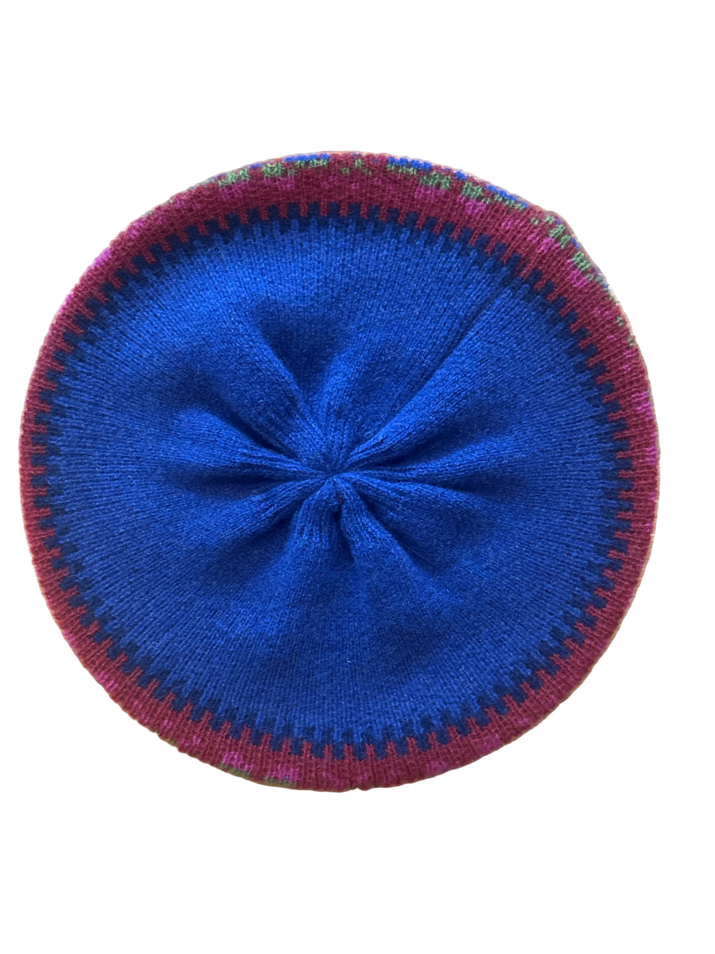 Scottish Green Grove Weavers Islay Beret In Lapis