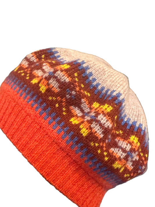 Scottish Green Grove Weavers Islay Beret In Natural