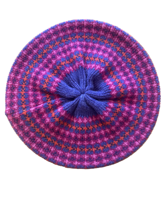 Green Grove Weavers Lewis Scottish Beret In Croquet
