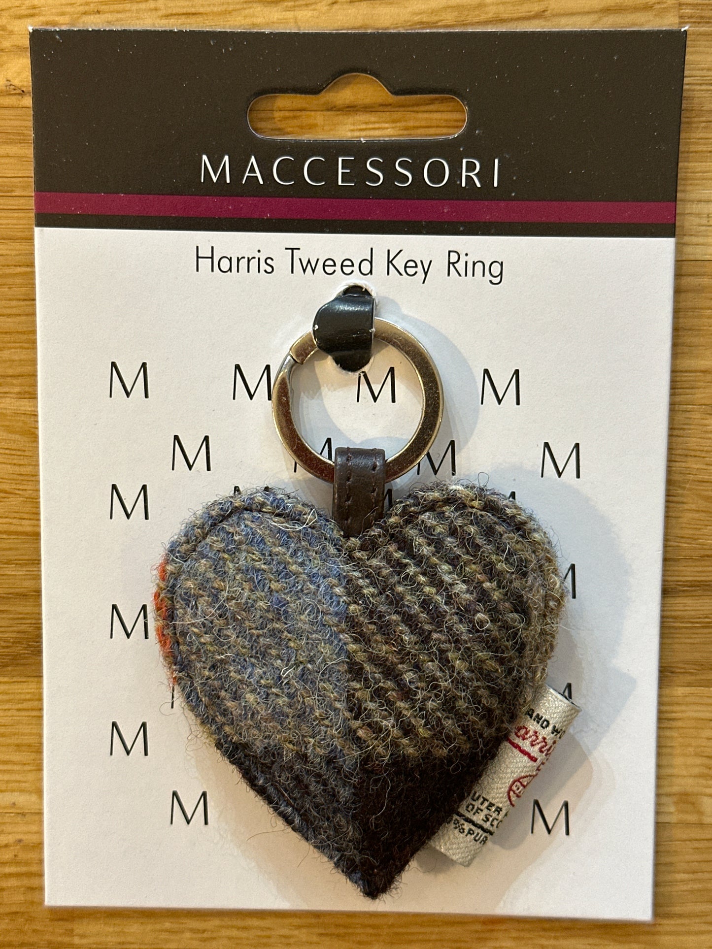 Harris Tweed Heart Keyrings