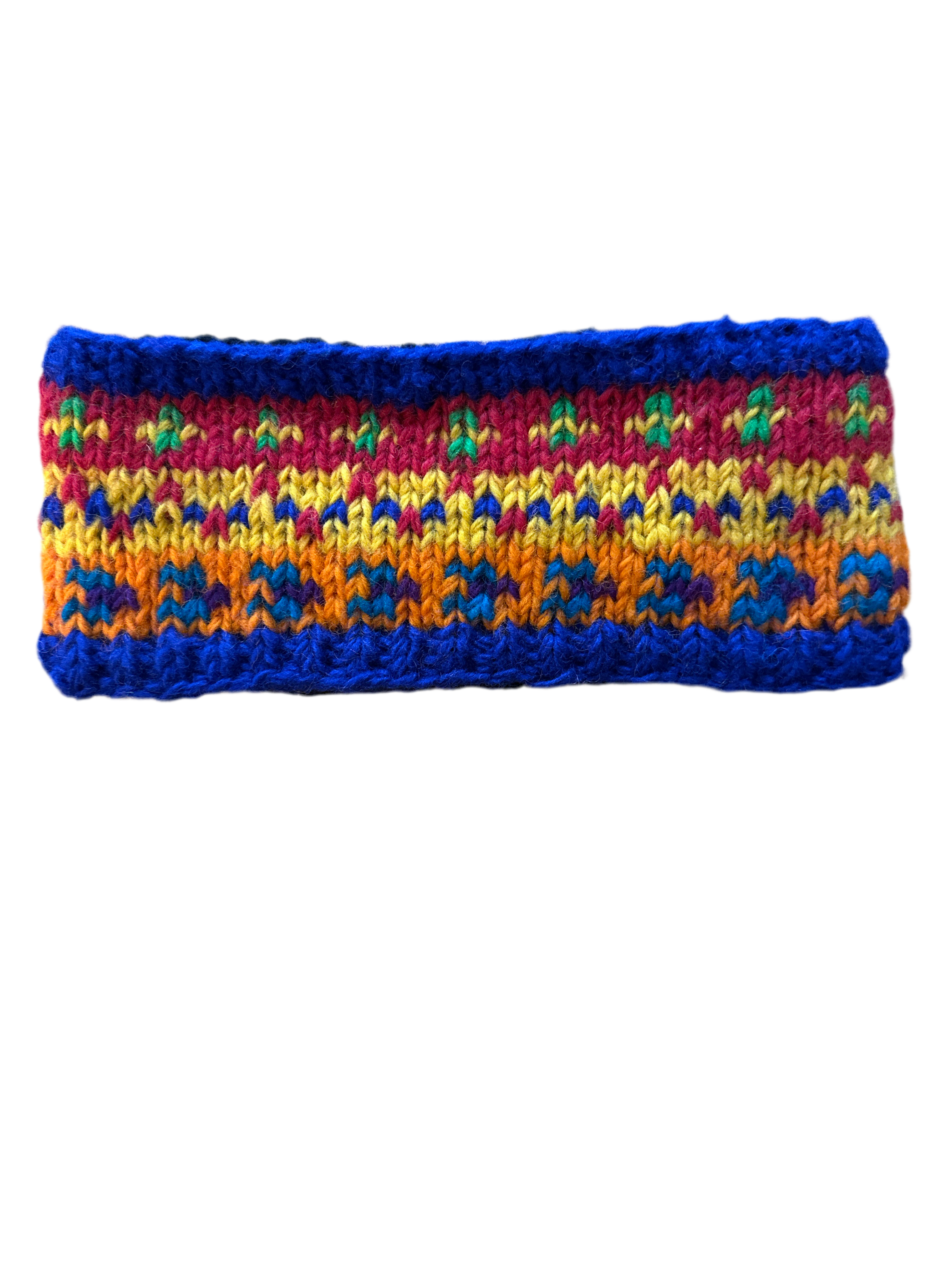 Handknit Fairisle Fleece Lined Headband